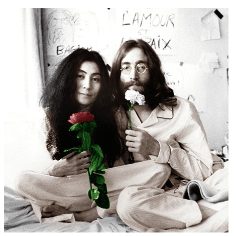 14. John Lennon e Yoko Ono