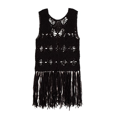 Poncho em tricot