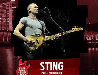 Sting no Super Bock Super Rock Sting no Super Bock Super Rock